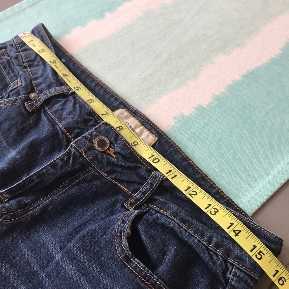 Angel Kiss Distressed Ankle Jeans Cuffed Hem Stretch Denim 9 - Picture 7 of 10
